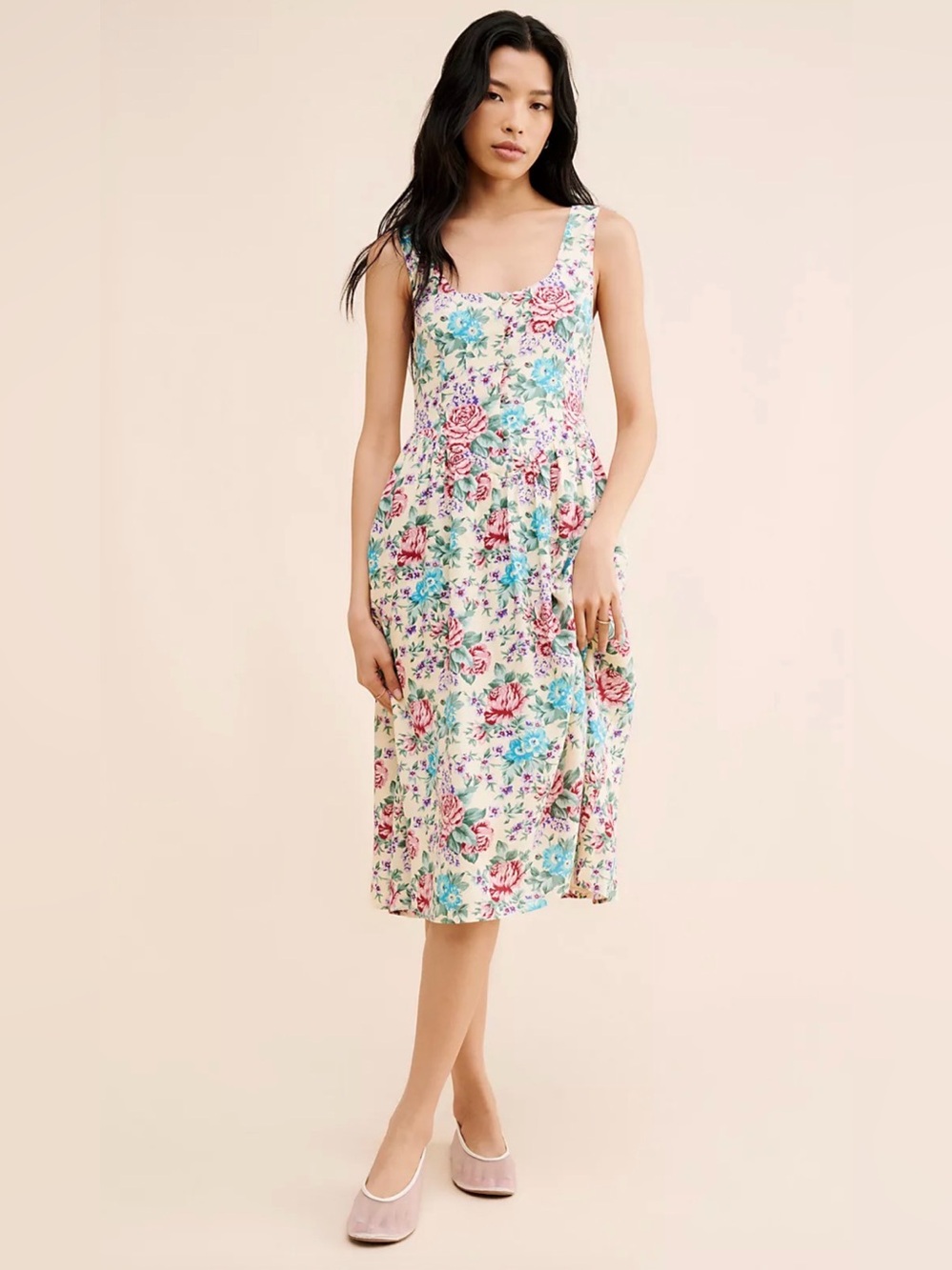 Anthropologie Rolla's Leonie Rosette Dress Sleeveless Retro